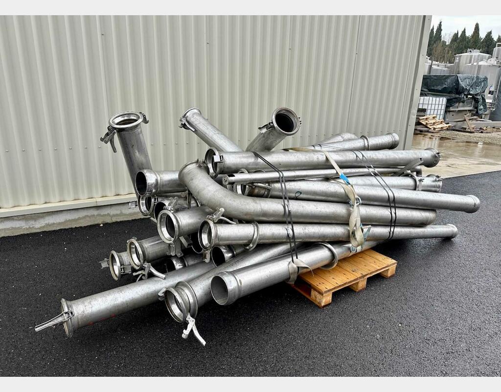 Set of 22 stainless steel tubes 2.5 m