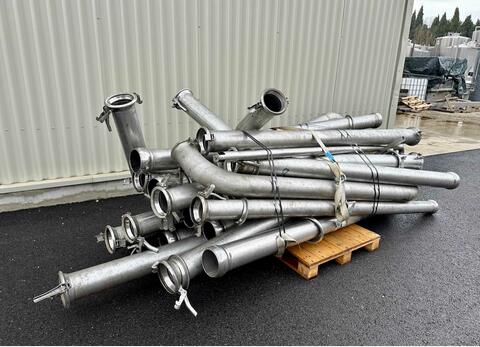 Set of 22 stainless steel tubes 2.5 m