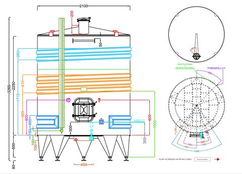 316L ss tank - Coil circuit 81.17 HL (8 117 litres) ARSILAC