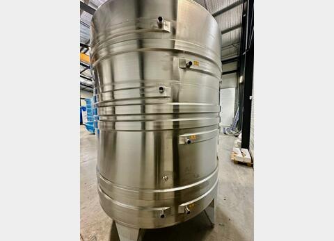 Cuve inox 316L - Circuit serpentin - Fond plat incliné - Fermée