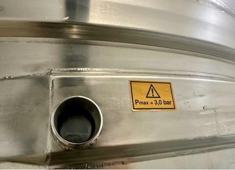Cuve inox 316L - Circuit serpentin - Fond plat incliné - Fermée