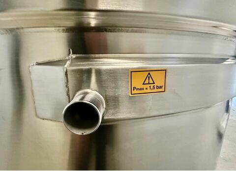 Cuve inox 316L - Circuit serpentin - Fond plat incliné - Chapeau flottant