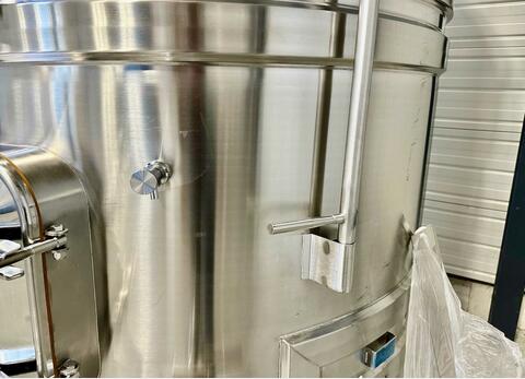 Cuve inox 316L - Circuit serpentin - Fond plat incliné - Chapeau flottant