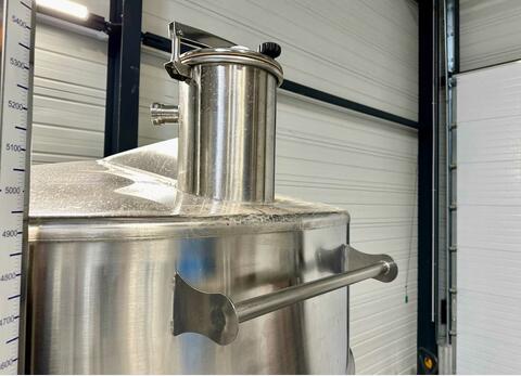 Cuve inox 316L - Circuit serpentin - Fond plat incliné - Fermée