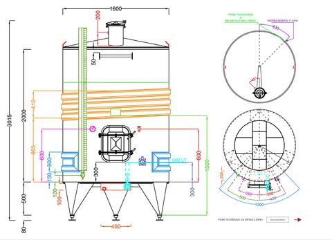 316L ss tank - Coil circuit 42 HL (4,200 litres) ARSILAC