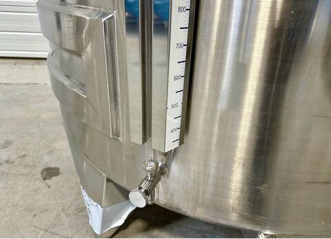 Cuve inox 316L - Circuit serpentin - Fond plat incliné - Fermée