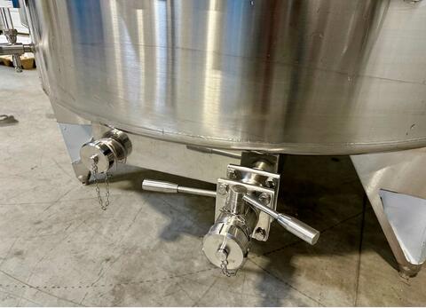 Cuve inox 316L - Circuit serpentin - Fond plat incliné - Fermée
