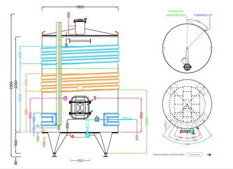 316L ss tank - Coil circuit 59.56 HL (5,956 litres) ARSILAC