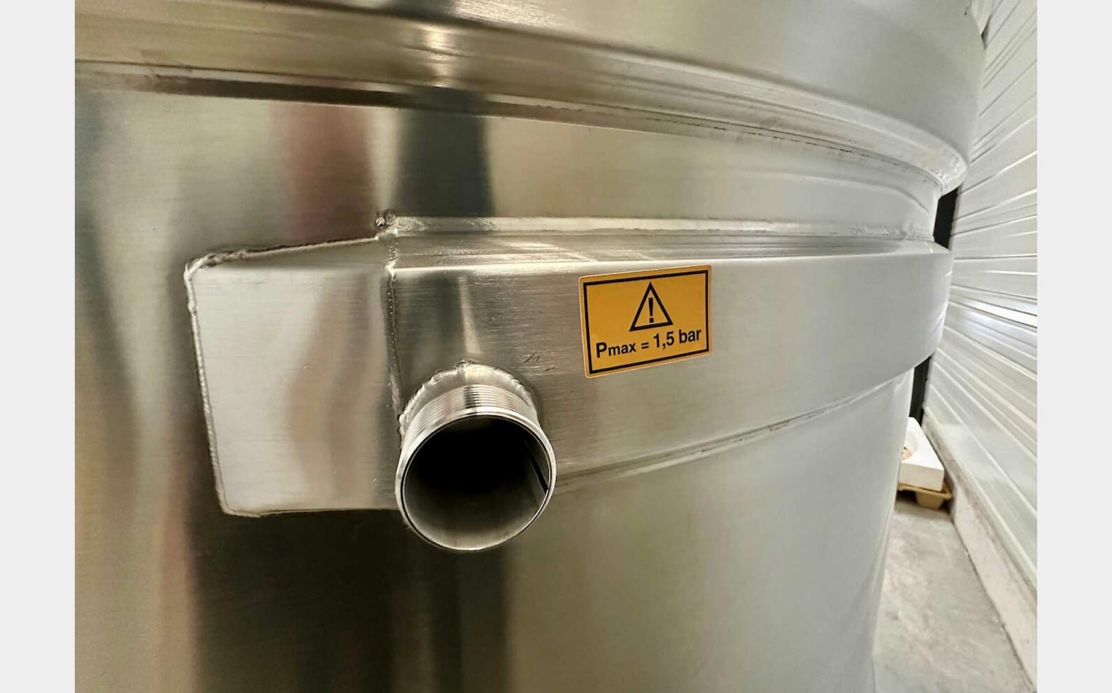 316L ss tank - Coil circuit 59.56 HL (5,956 litres) ARSILAC