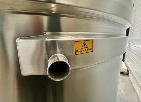 316L stainless steel tank - Coil circuit - Flat sloping bottom - Closed