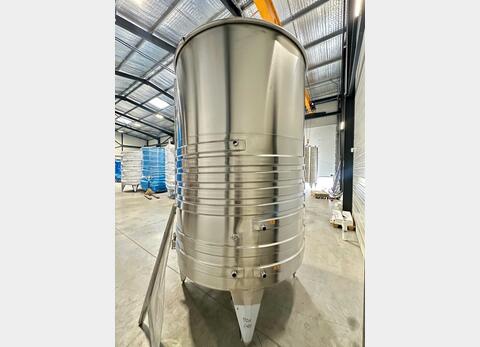 304 stainless steel tank - Coil circuit - Flat sloping bottom - Floating cap