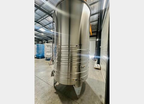 304 stainless steel tank - Coil circuit - Flat sloping bottom - Floating cap