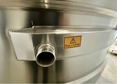 304 stainless steel tank - Coil circuit - Flat sloping bottom - Floating cap