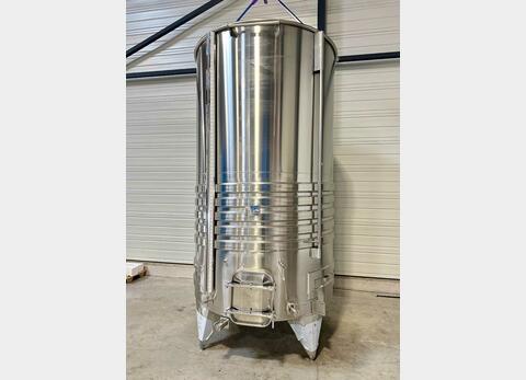 304 stainless steel tank - Coil circuit - Flat sloping bottom - Floating cap