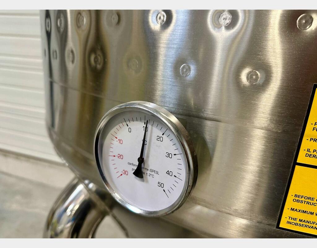Cuve inox 304 - Cylindro-conique - Fermenteur - Fermée - Sur pieds