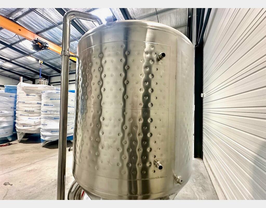 Cuve inox 304 - Cylindro-conique - Fermenteur - Fermée - Sur pieds