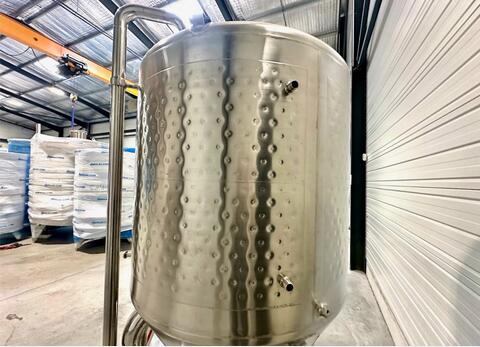 304 stainless steel tank - Cylindro-conical - Fermenter - Closed - On feet