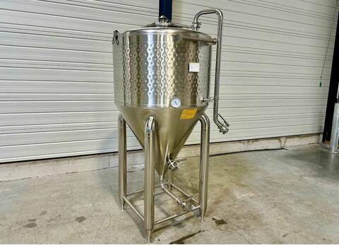 Cuve inox 304 - Cylindro-conique - Fermenteur - Fermée - Sur pieds