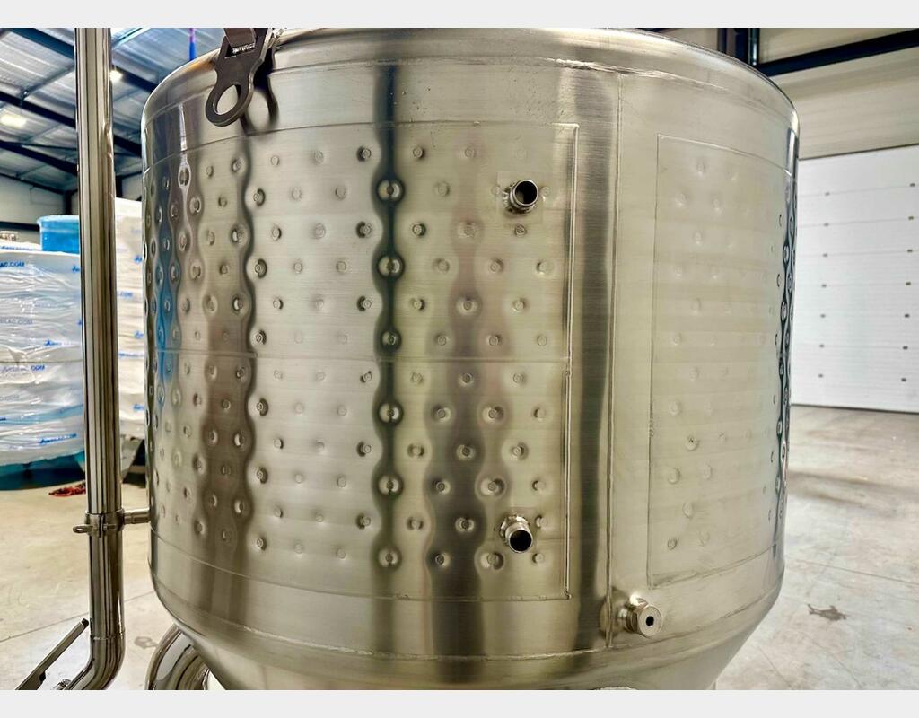 Cuve inox 304 - Cylindro-conique - Fermenteur - Fermée - Sur pieds