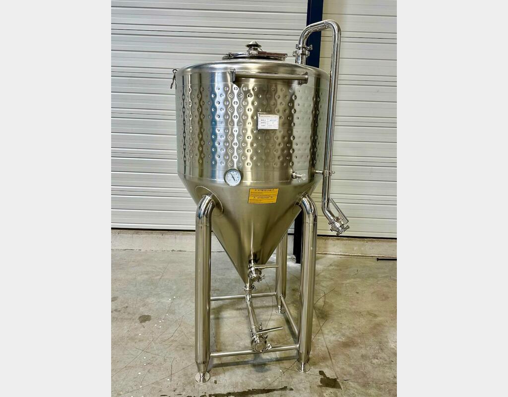 Cuve inox 304 - Cylindro-conique - Fermenteur - Fermée - Sur pieds