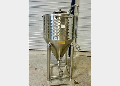 Cuve inox 304 - Cylindro-conique - Fermenteur - Fermée - Sur pieds