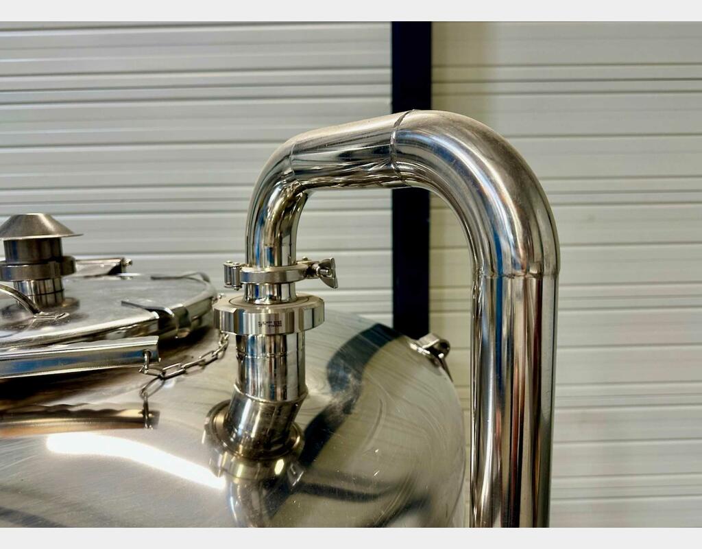 Cuve inox 304 - Cylindro-conique - Fermenteur - Fermée - Sur pieds