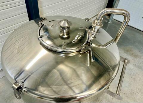 Cuve inox 304 - Cylindro-conique - Fermenteur - Fermée - Sur pieds