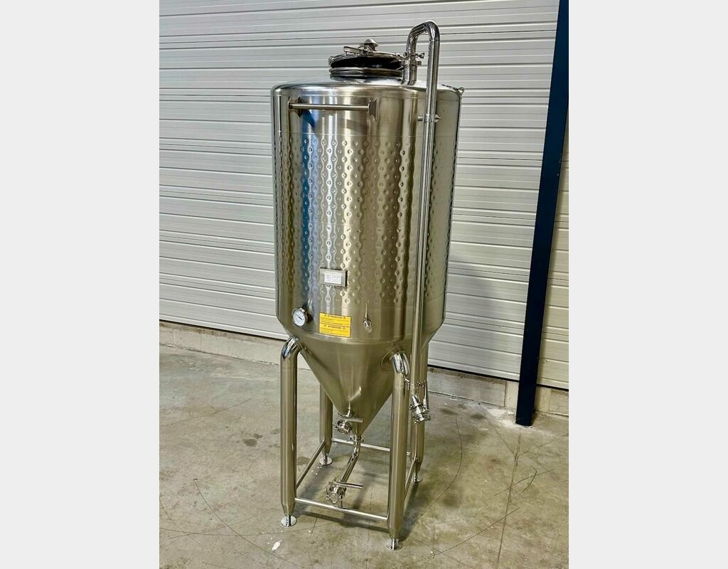 Cuve inox 304 - Cylindro-conique - Fermenteur - Fermée - Sur pieds
