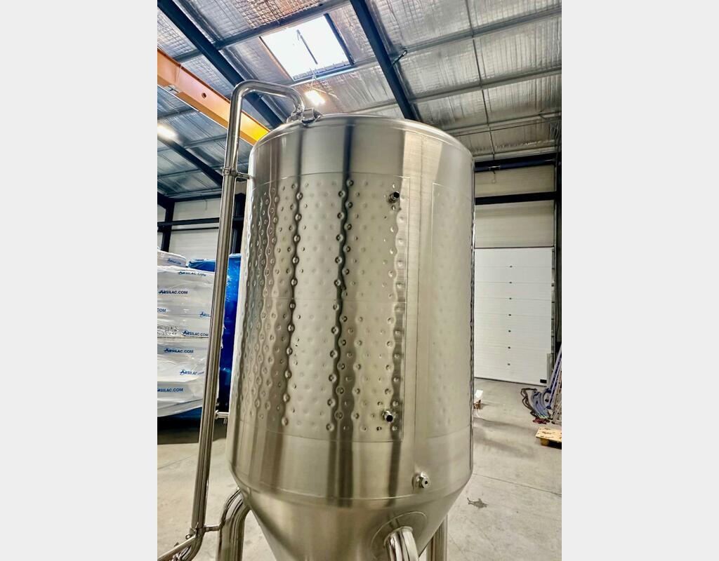 Cuve inox 304 - Cylindro-conique - Fermenteur - Fermée - Sur pieds
