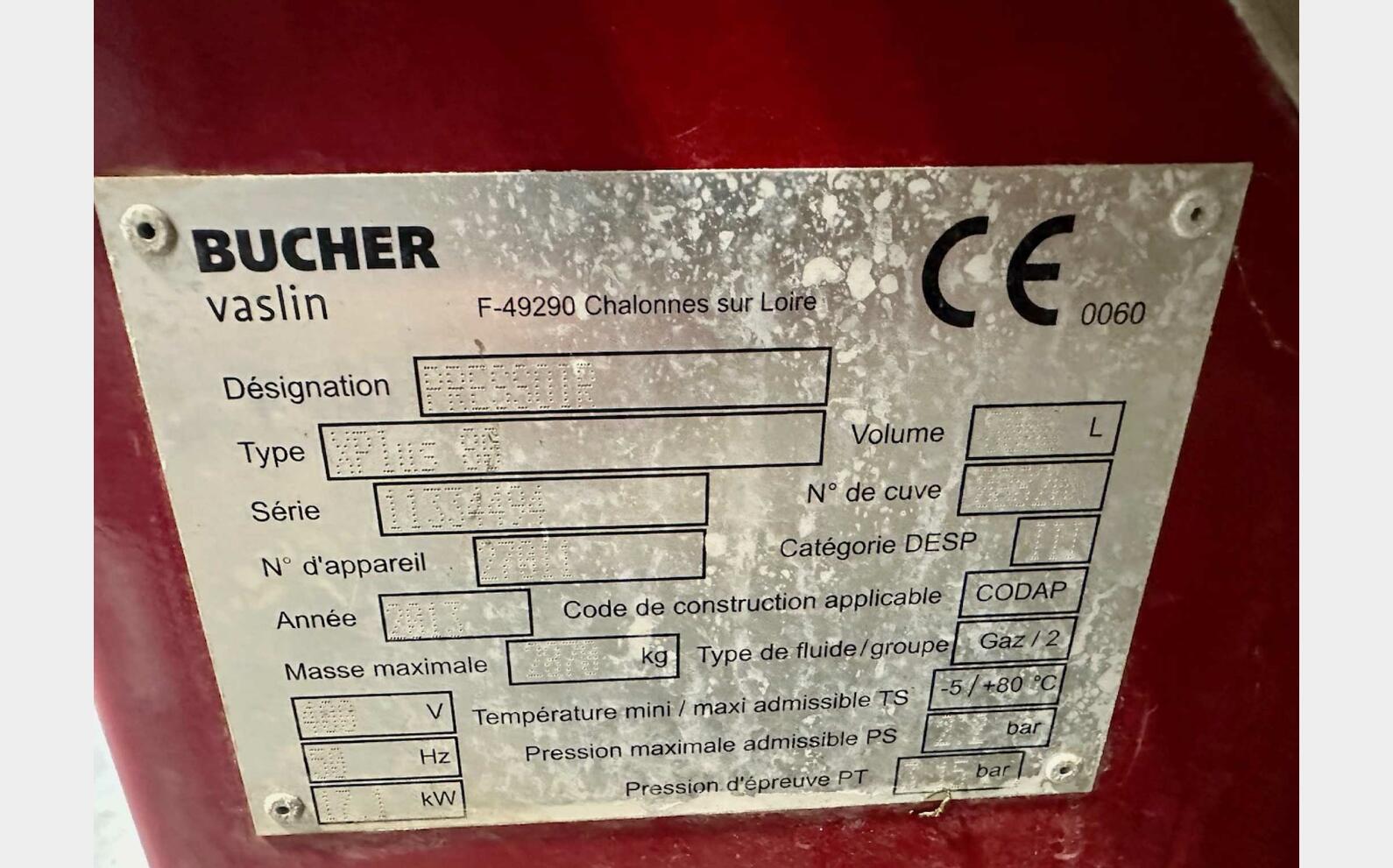 Pressoir - XPLUS80 80 HL (8 000 litres) BUCHER