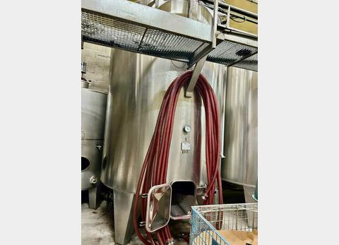 Closed stainless steel tank - Temperature-controlled - Vertical cylindrical on feet
