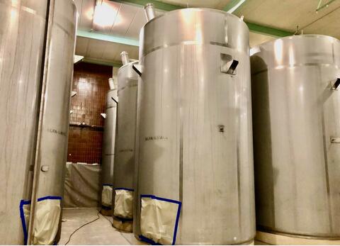 Cuve inox 316L - Thermorégulée - Fond plat incliné 2%
