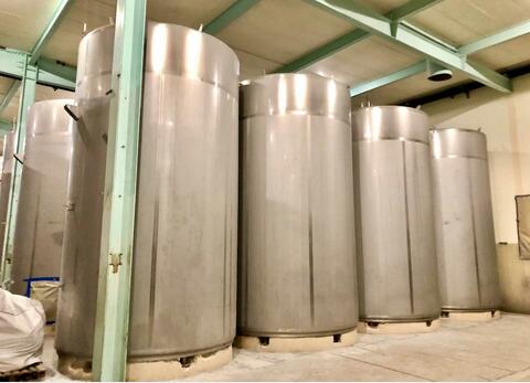 Cuve inox 316L - Thermorégulée - Fond plat incliné 2%