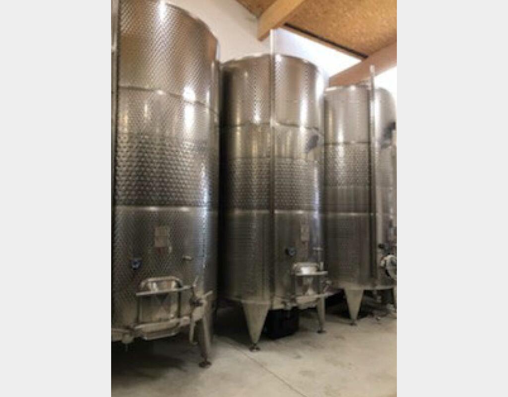 Stainless steel tank - Honeycomb circuit - Flat sloping bottom