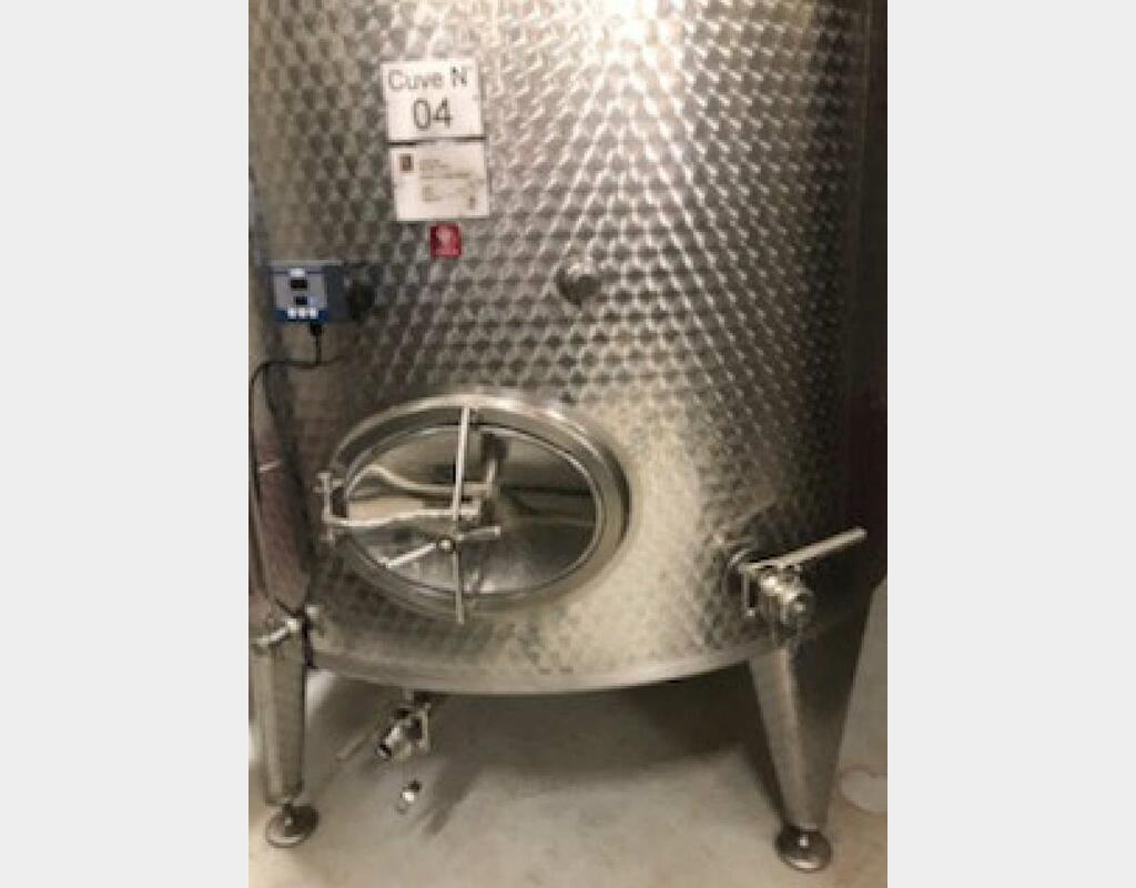 Stainless steel tank - Honeycomb circuit - Conical bottom