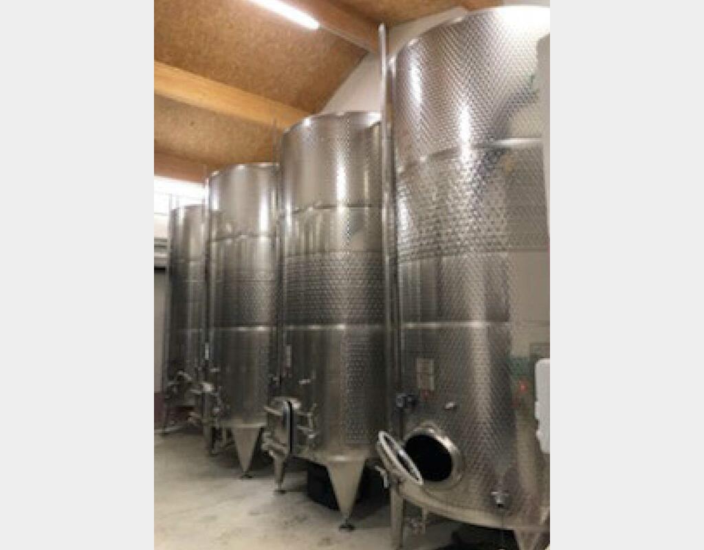 Stainless steel tank - Honeycomb circuit - Conical bottom