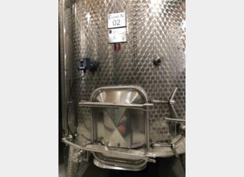 Stainless steel tank - Honeycomb circuit - Flat sloping bottom