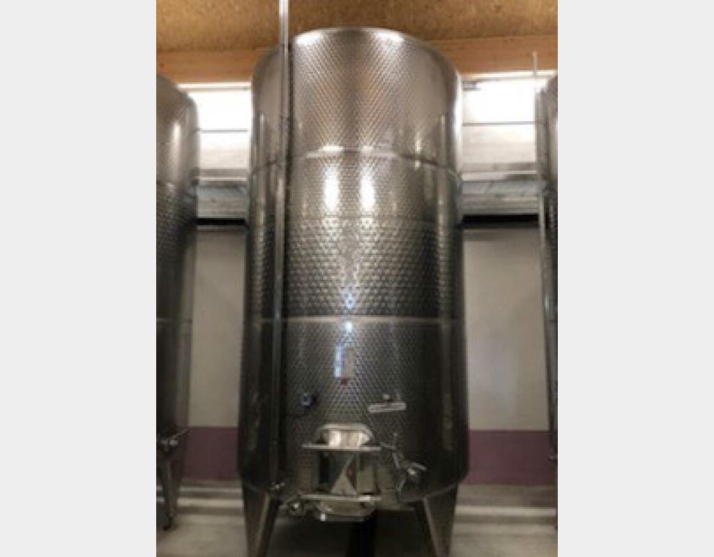 Stainless steel tank - Honeycomb circuit - Flat sloping bottom
