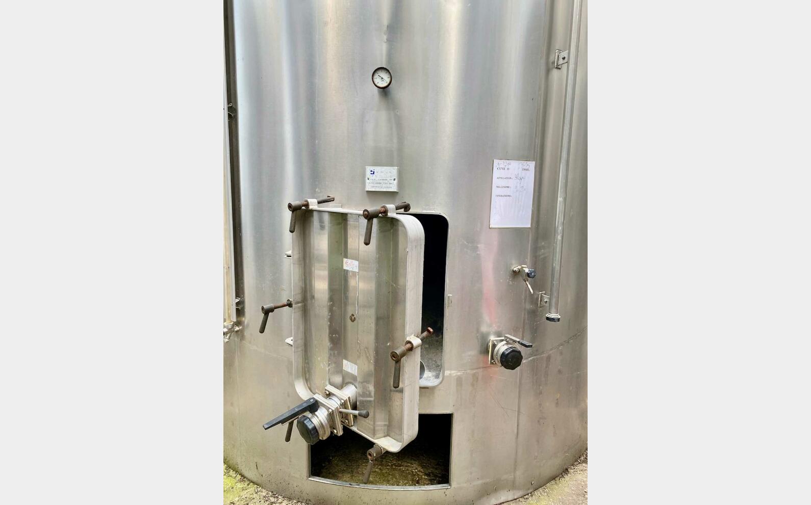 Cuve inox 304 - Circuit coquill&eacute; et drapeau 369 HL (36 900 litres) GD INDUSTRIE