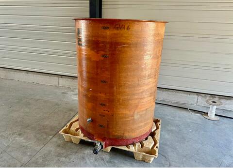 Fiberglass tank - Floating lid - Flat bottom
