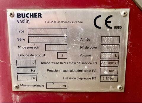 Press - XPC 80 with compressor 80 HL (8,000 litres) BUCHER