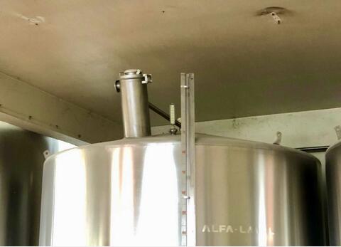 Cuve inox 316L - Thermorégulée - Fond plat incliné 2%