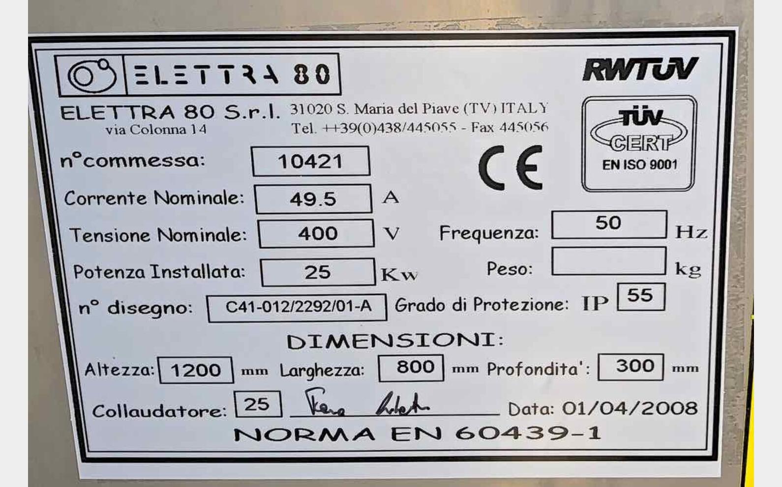 Filtre tangentiel CADALPE PU0118 Ann&eacute;e : 2008