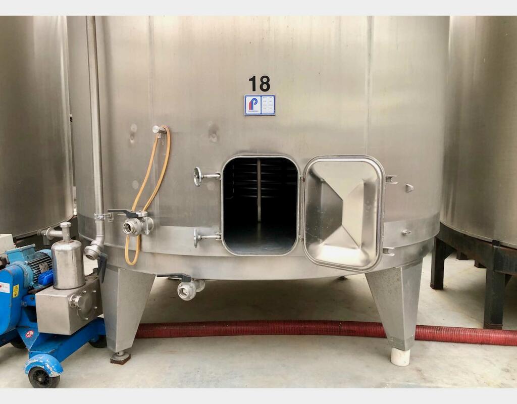 Cuve inox - Fond conique sur pieds