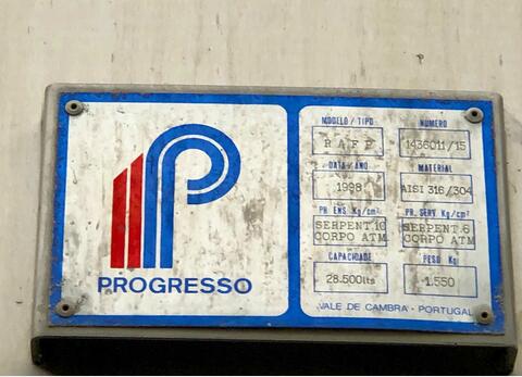 Cuve inox 304 - Thermor&eacute;gul&eacute;e 278 HL (27 800 litres) PROGRESSO