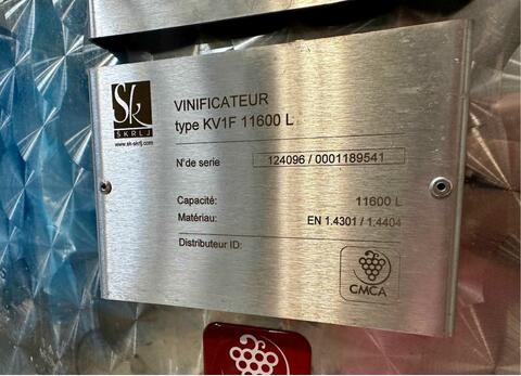 Stainless steel tank - Honeycomb circuit - Flat sloping bottom