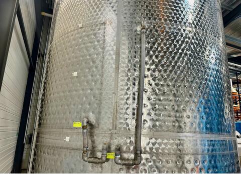 Stainless steel tank - Honeycomb circuit - Flat sloping bottom