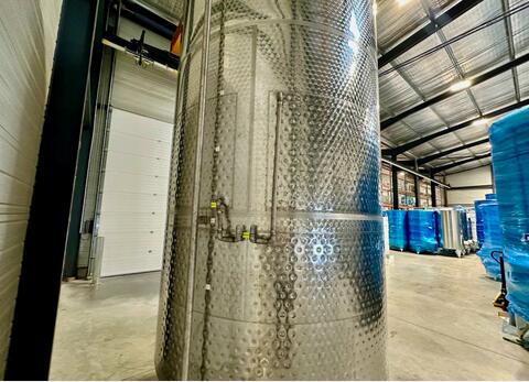 Stainless steel tank - Honeycomb circuit - Flat sloping bottom