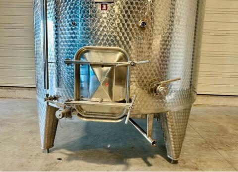 Stainless steel tank - Honeycomb circuit - Flat sloping bottom