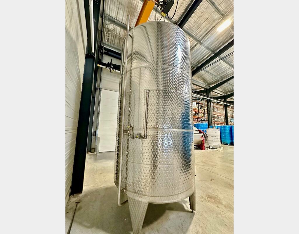 Stainless steel tank - Honeycomb circuit - Flat sloping bottom